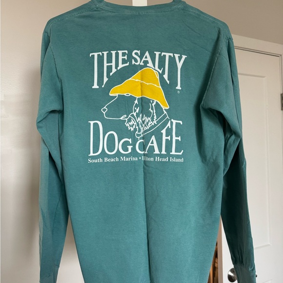 The Salty Dog Cafe Comfort Colors Seafoam Long Sleeve Tee - Picture 2 of 3